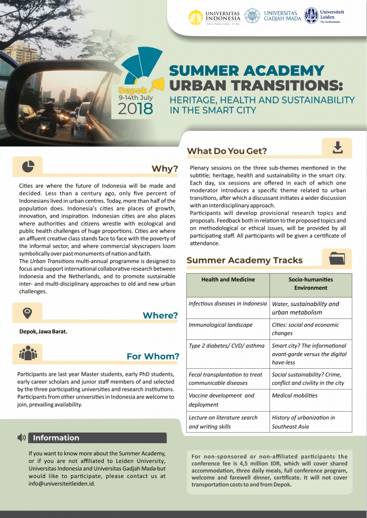 Summer Academy Urban Transitions: Heritage, Health and Sustainability in the Smart City