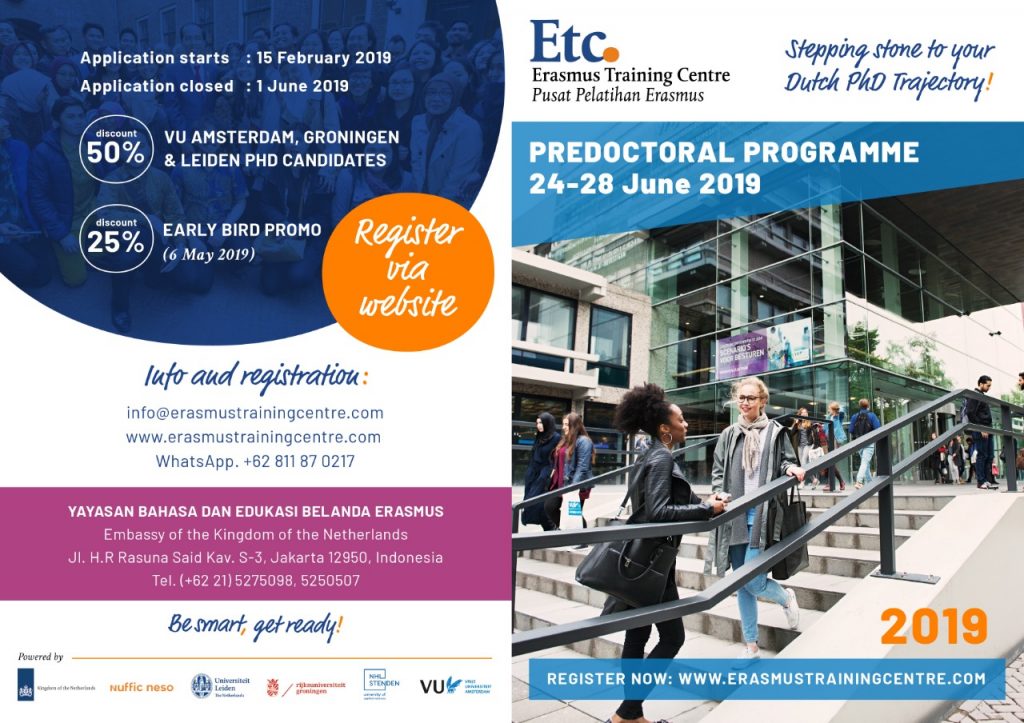 Pre-doctoral programme in Indonesia for future and potential Indonesian PhD candidates at Dutch universities.